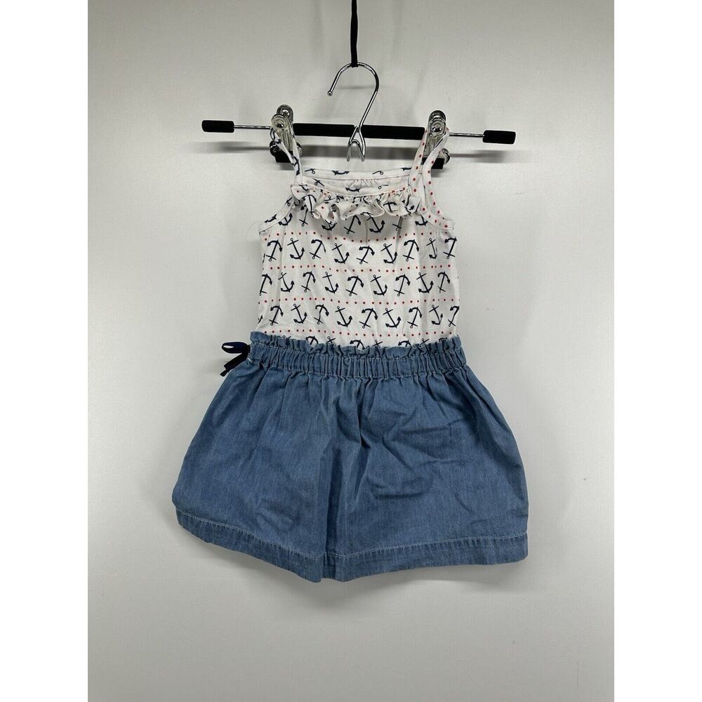 Nautica Dress Baby Girls 2T Anchor Top Denim Skirt One Piece‎ Dress